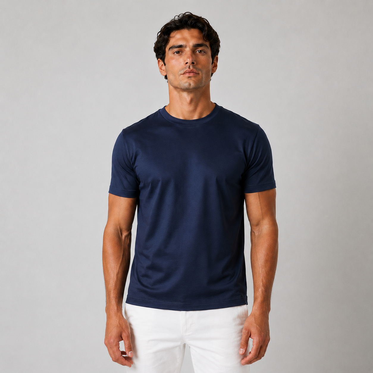 Blue Mercerized T-shirt