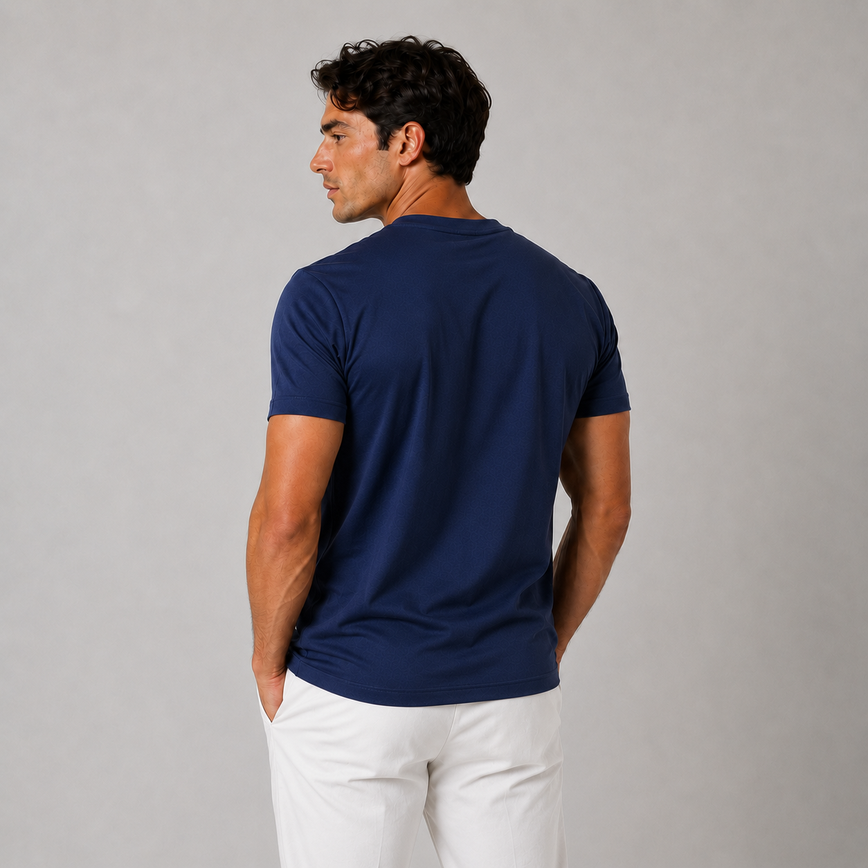 Blue Mercerized T-shirt