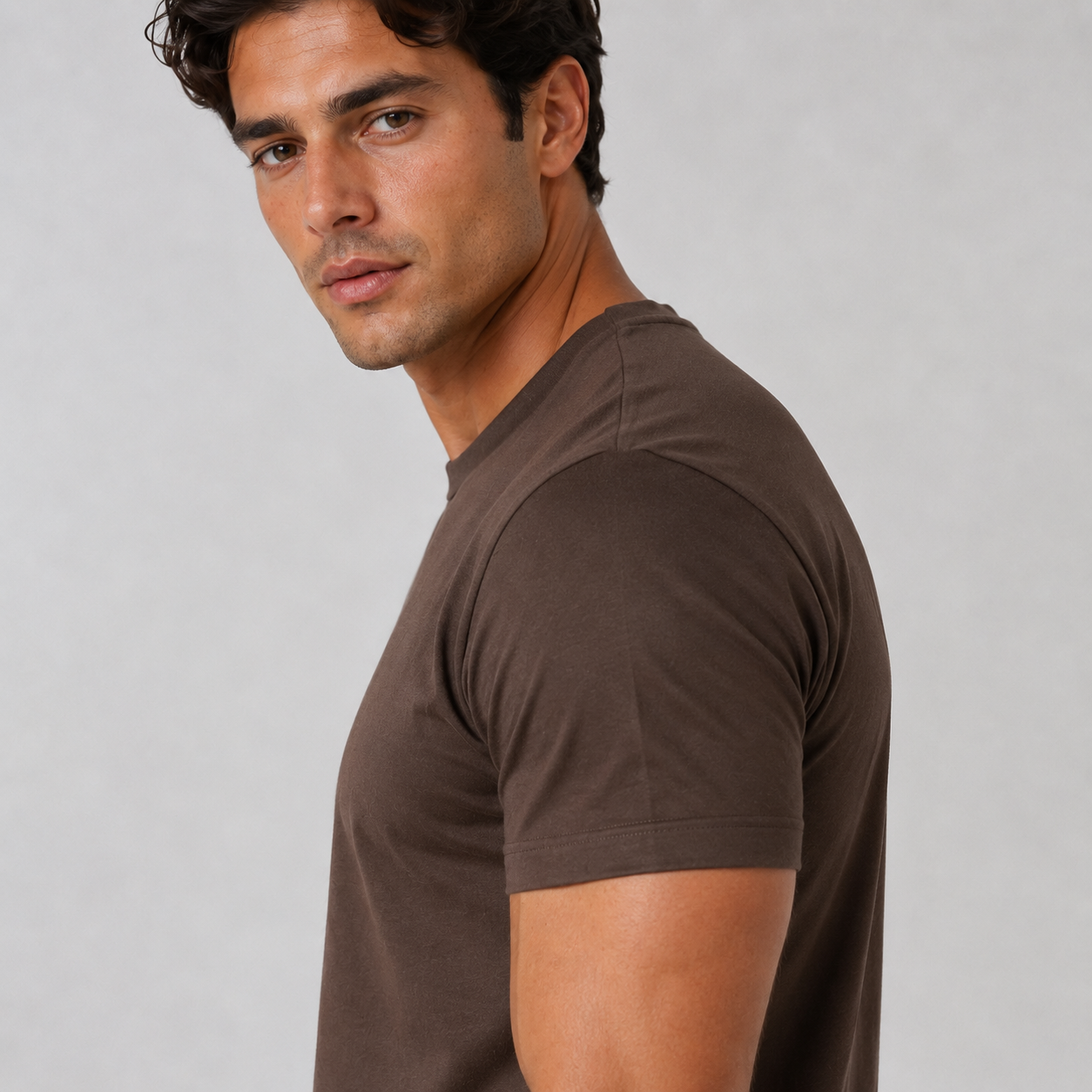 Brown Mercerized T-shirt
