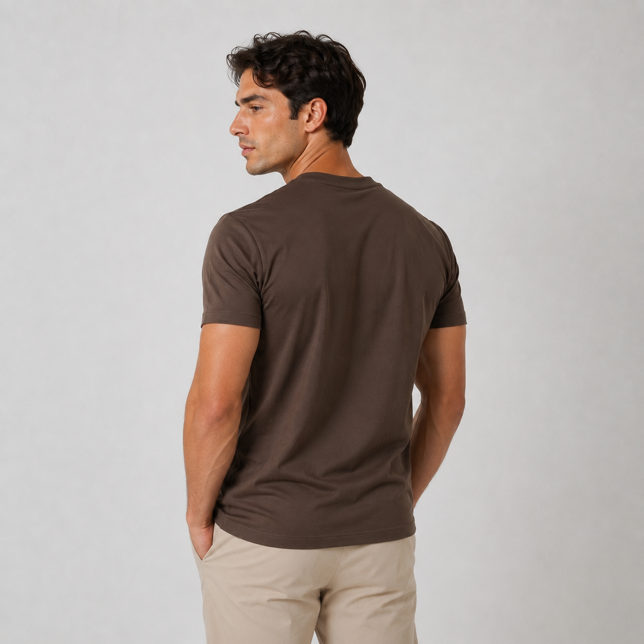 Brown Mercerized T-shirt